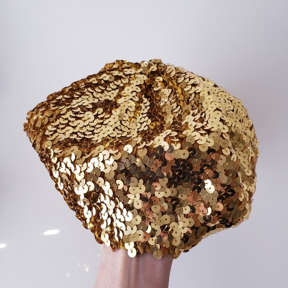 Vintage Gold Sequins Slouchy Hat - Picture 4 of 9